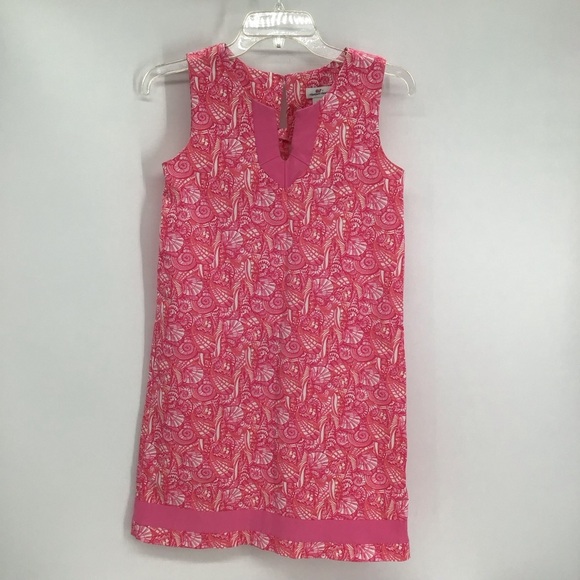 Vineyard Vines Girls Shell Print Tunic Summer Dress Beach Resort Pink Size 14 - Picture 1 of 7